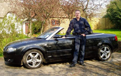 Director of MAT Systems, Mark Tait, with his Audi A4 Cabriolet