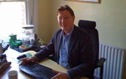 Peter Edney, accountant, at his office