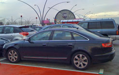 Audi A6 outside the Euro Cite, Calais