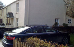 Audi A6 outside a cottage in Cornwall