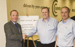 Central Contracts building opening: John Lewis, Mike Lloyd, Marc Hallsworth