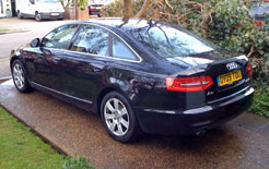Audi A6 having just been washed