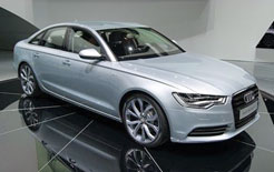 Audi A6 Hybrid at the Detroit Motor Show. Pic: headlineauto
