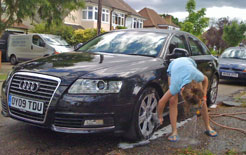 Cleaning the alloy wheels on Audi A6