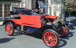 The Ford Model T Torpedo/Runabout at the launch of the new Ford Focus