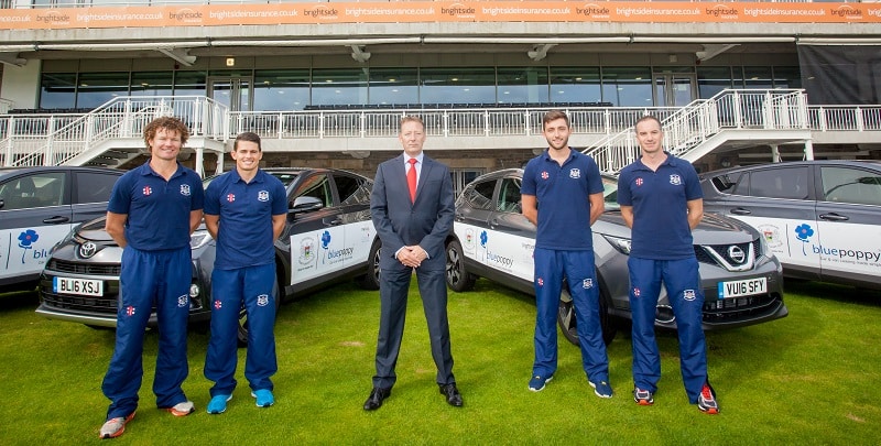 Bluepoppy MD Andrew Starr with Gloucestershire CCC drivers