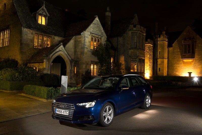 Audi A4 Avant at night