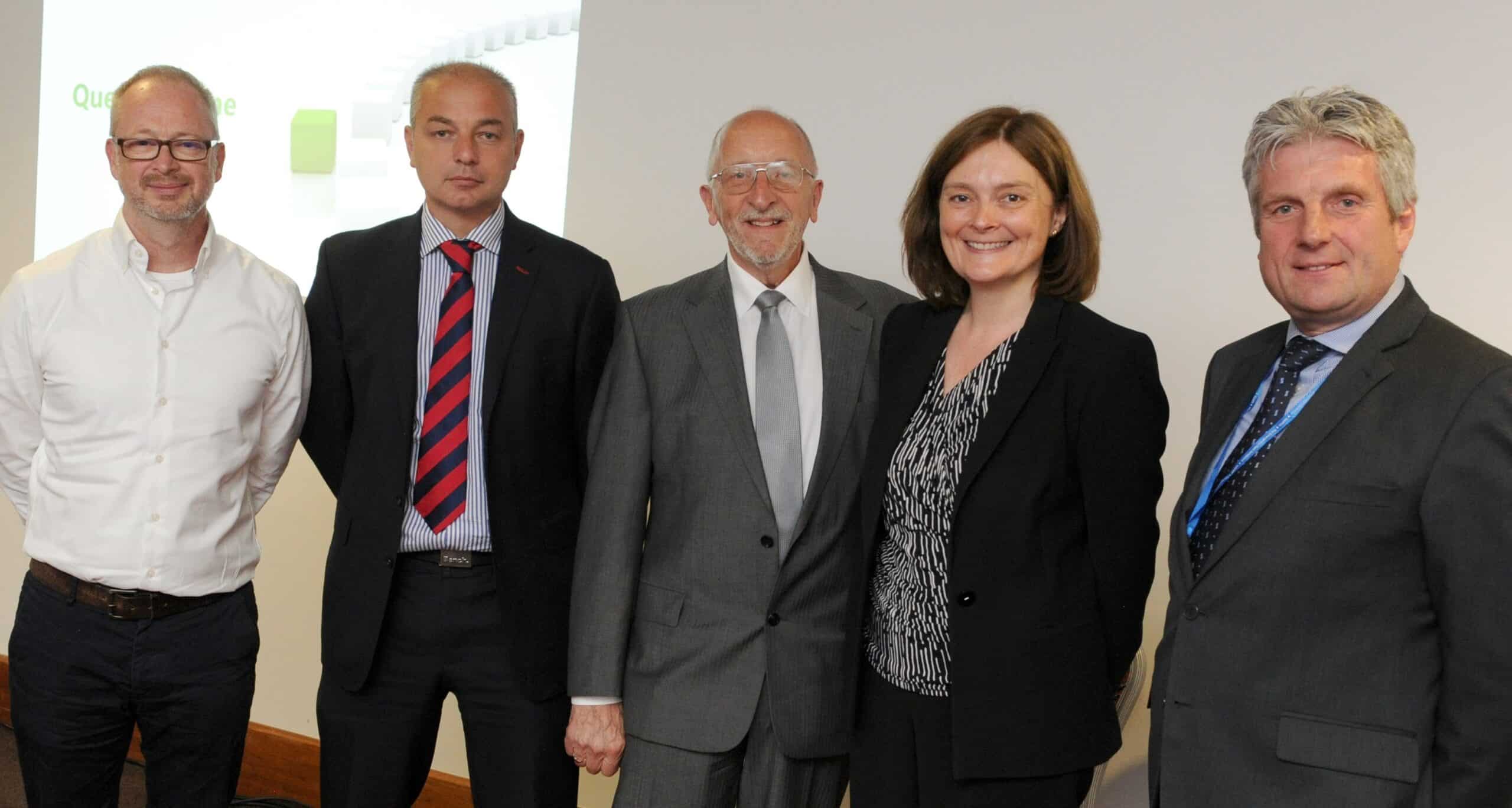 ICFM director Peter Eldridge NEW centre with Masterclass speakers Tony Harbron Andy Phillips Kathy Halliday and Peter Wood