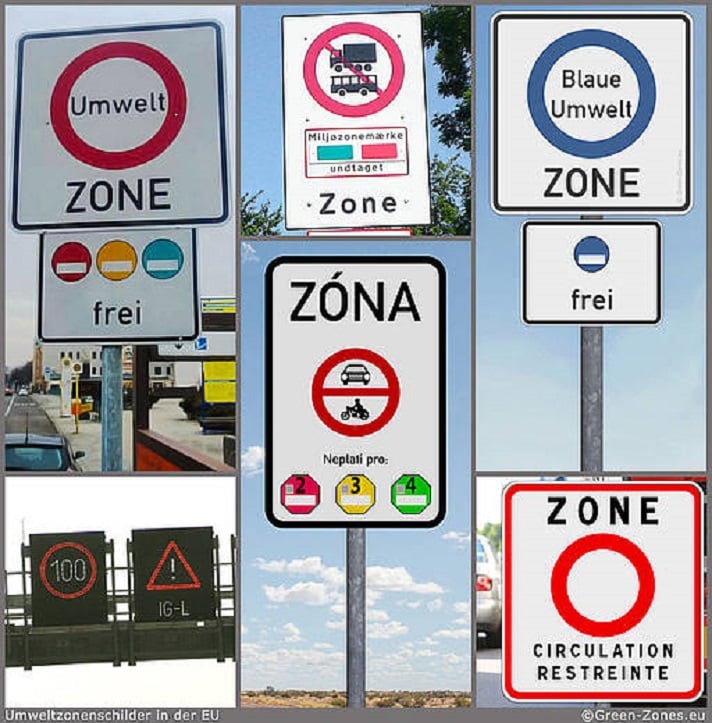 New low emission zones in Europe