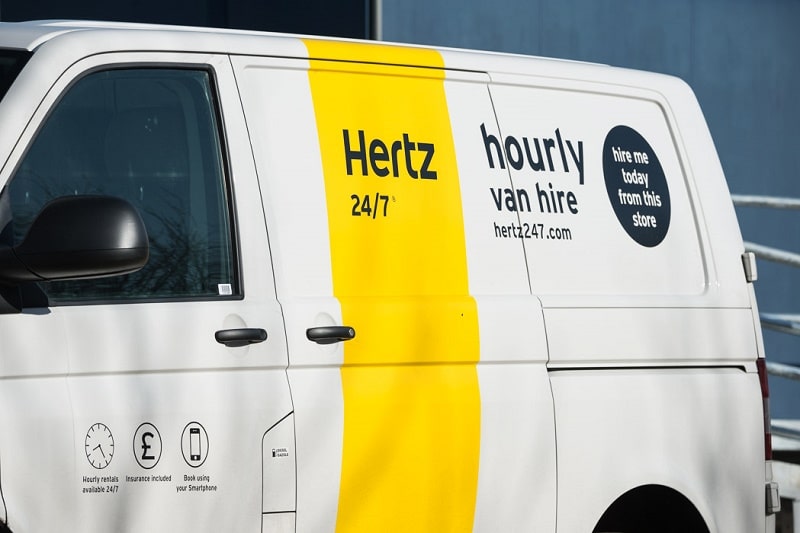 Hertz hourly rental van