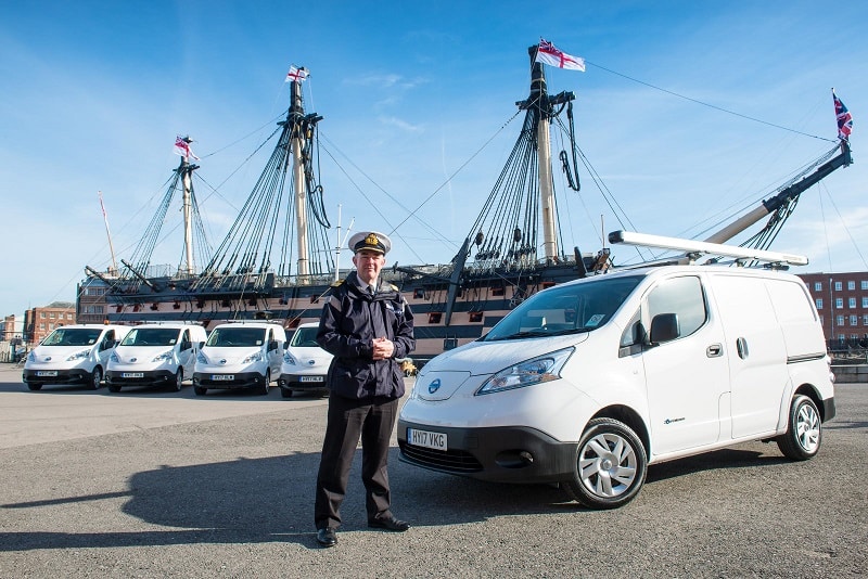 Nissan electric vans Navy HMS Victory