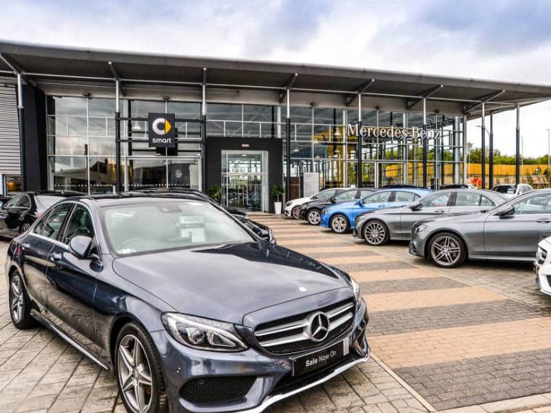 March 2018 car sales down forecourt picture 1