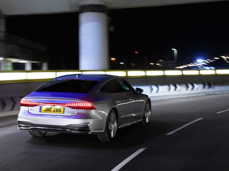 Audi A7 Sportback review rear shot moving