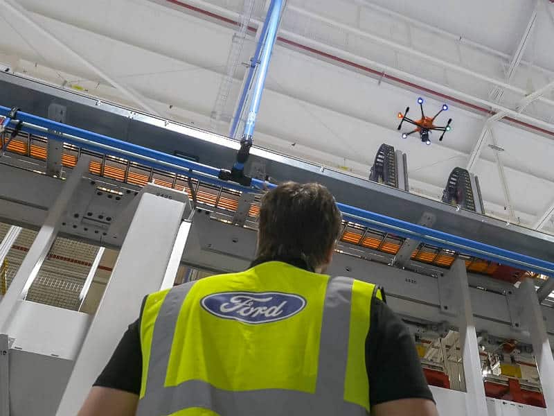 Ford drone inspecting Dagenham plant