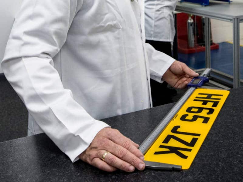 The vPlate number plate being independently tested pic