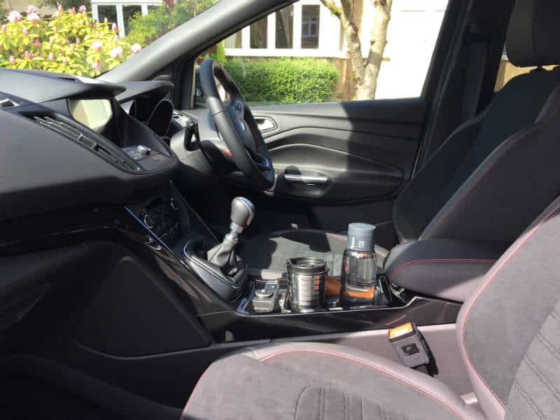 Ford Kuga ST-Line interior with central cupholders