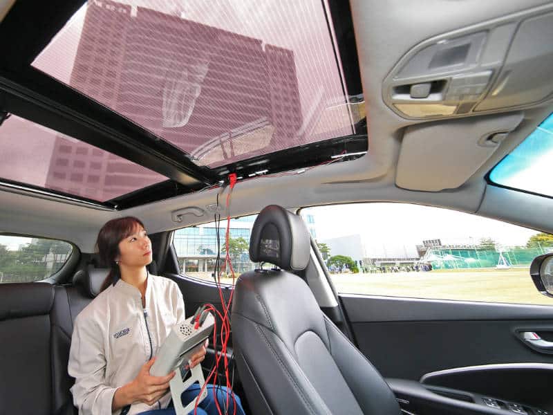 Hyundai Motor Group solar panel in the roof
