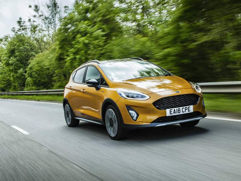 Ford Fiesta Active review front three quarters action