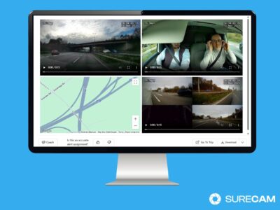 SureCam launches six-camera dashcam to boost fleet safety and compliance Vantage-Screen
