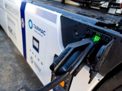 Commercial transport dealerships urged to "act quickly" to use £18m funding for electric trucks Tarmac-eHGV-charging-image