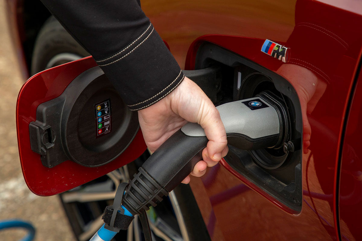 2503 Electric car plugged in3
