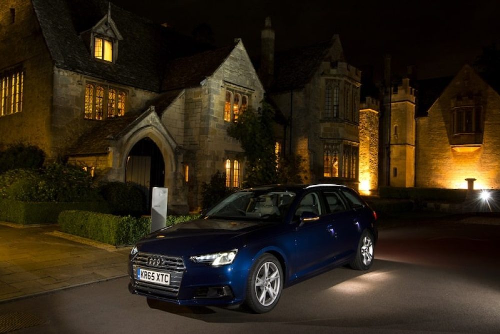 Audi A4 Avant at night