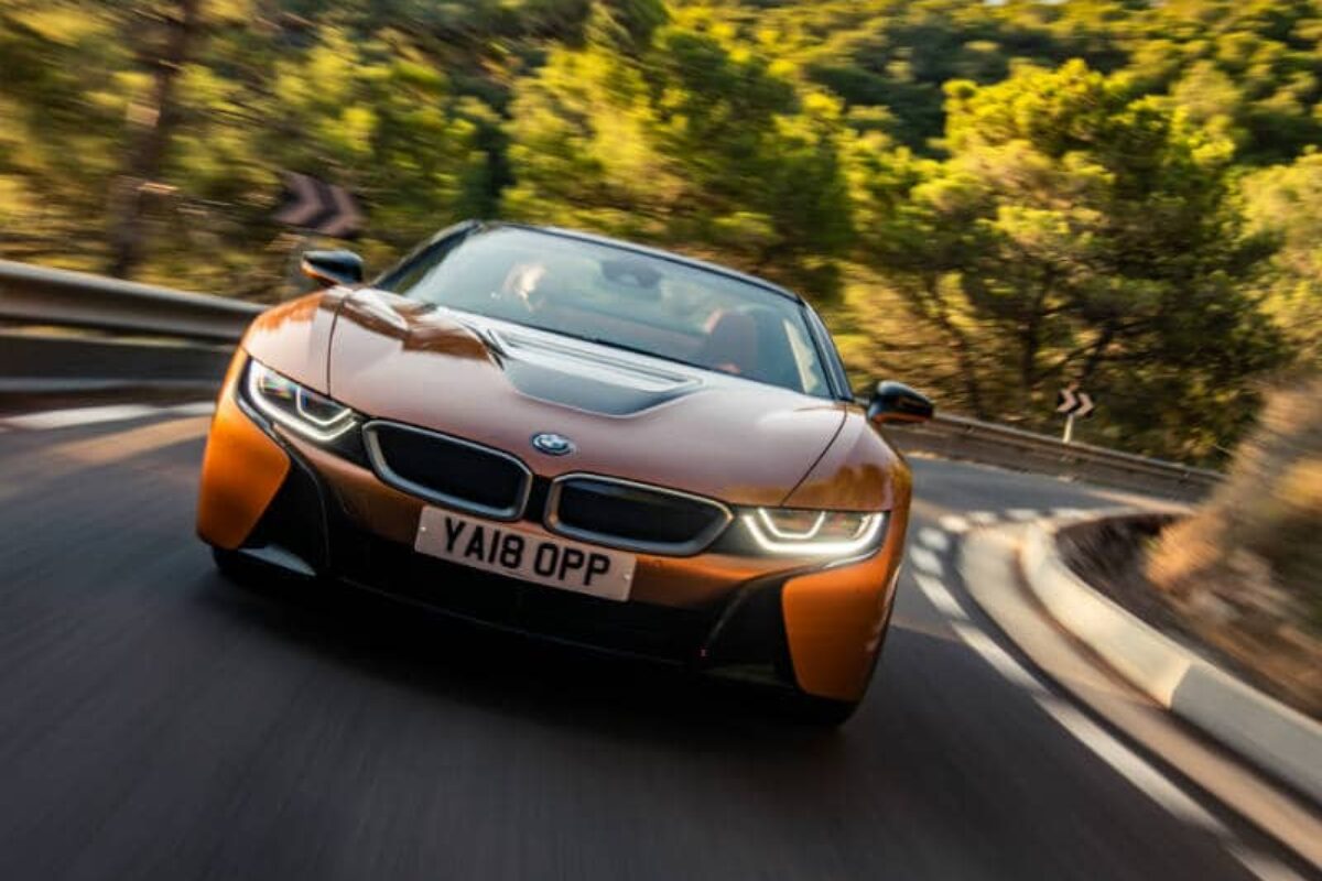BMW i8 Roadster full on frontal shot