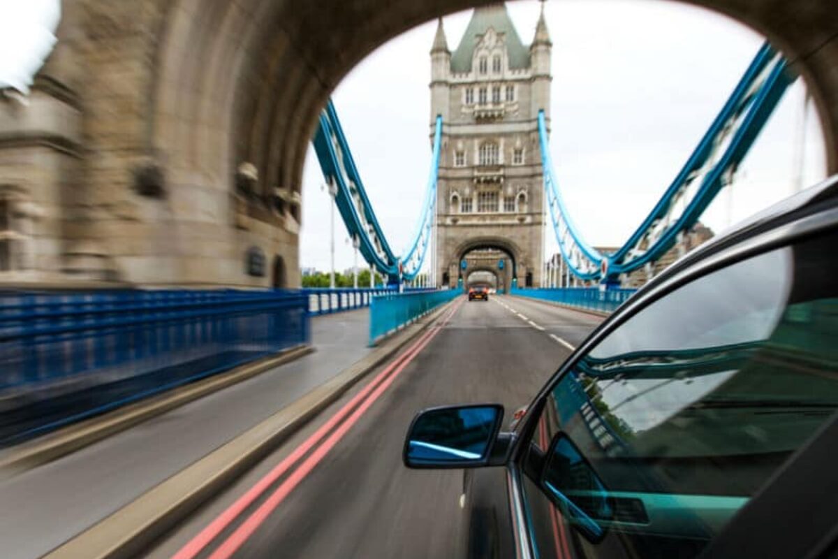 Car driving within the London ULEZ zone