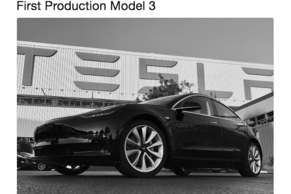 First Production Model 3 1