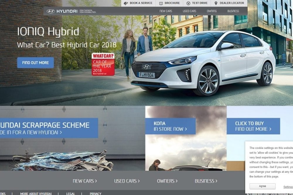 Hyundai website grab