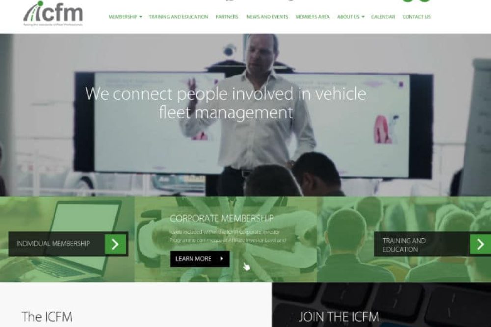 ICFM new website home page