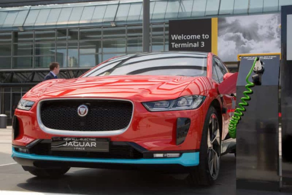 Jaguar I Pace at Heathrow airport