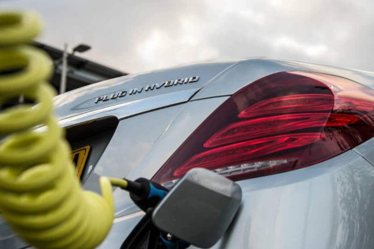 Plug in hybrid model being charged