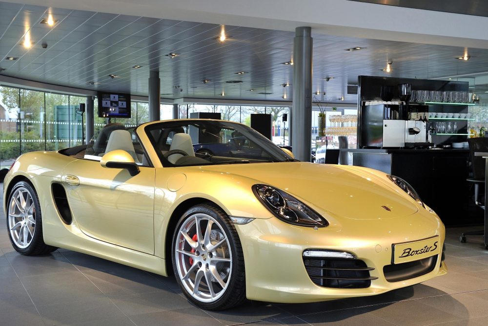 Porsche Boxster S in Porsche showroom e1336561536920