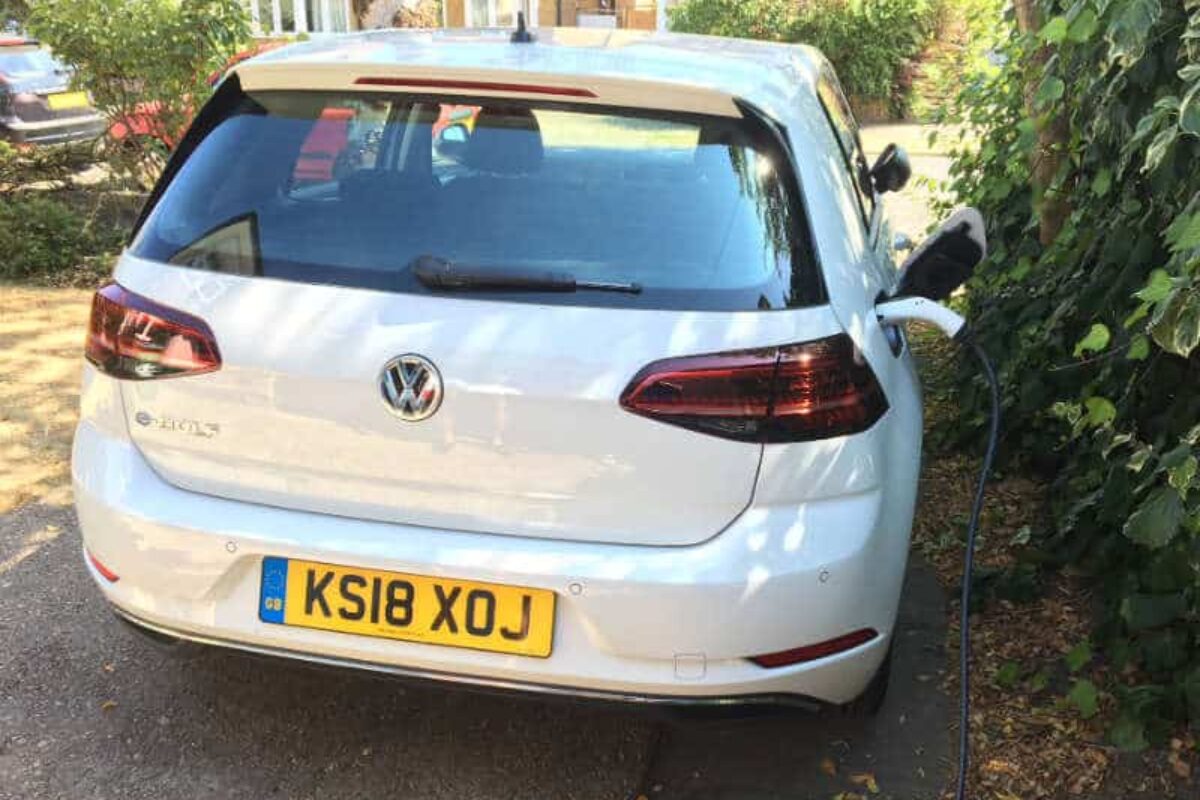 VW e Golf charging for Business Motoring Week
