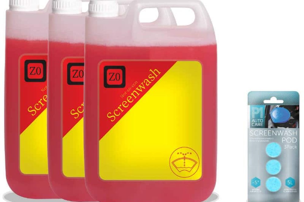 vGroup Internationals screen wash tablets replacing the liquid in plastic bottles